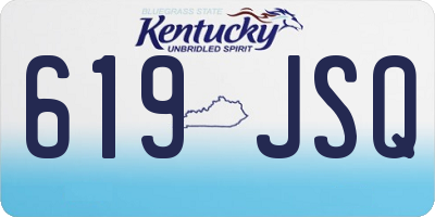 KY license plate 619JSQ