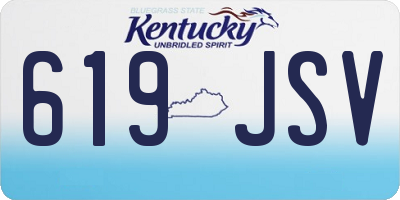 KY license plate 619JSV