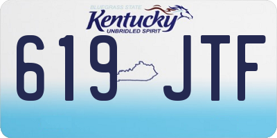 KY license plate 619JTF