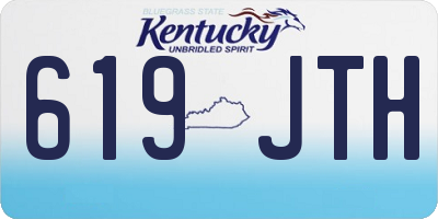 KY license plate 619JTH