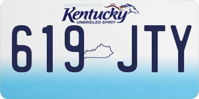 KY license plate 619JTY