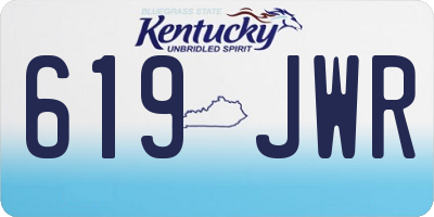 KY license plate 619JWR