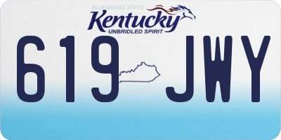 KY license plate 619JWY