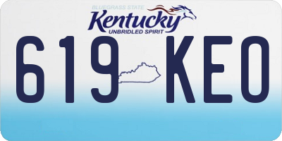 KY license plate 619KEO