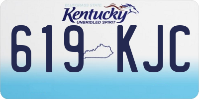 KY license plate 619KJC