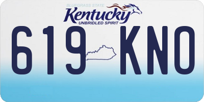 KY license plate 619KNO