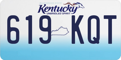 KY license plate 619KQT