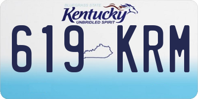 KY license plate 619KRM
