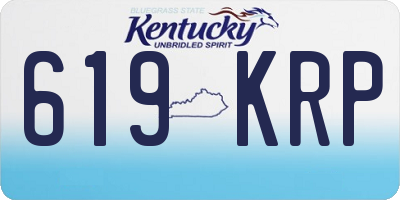 KY license plate 619KRP