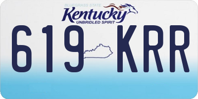 KY license plate 619KRR