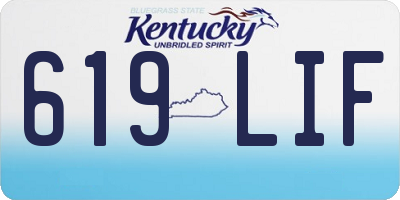 KY license plate 619LIF