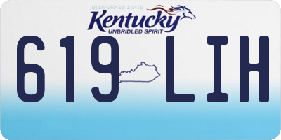 KY license plate 619LIH
