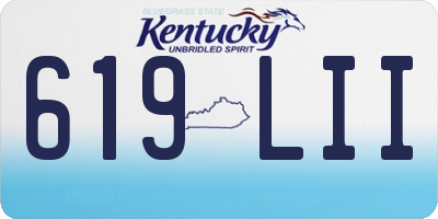 KY license plate 619LII