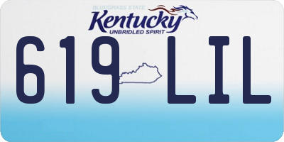 KY license plate 619LIL