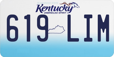 KY license plate 619LIM