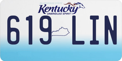 KY license plate 619LIN