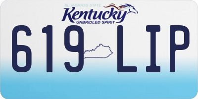 KY license plate 619LIP