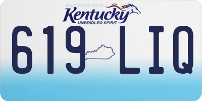 KY license plate 619LIQ