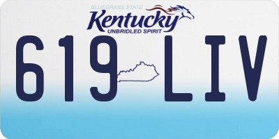 KY license plate 619LIV