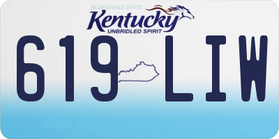 KY license plate 619LIW
