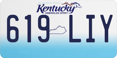 KY license plate 619LIY