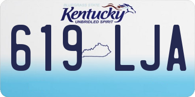 KY license plate 619LJA