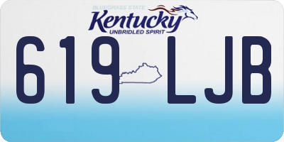 KY license plate 619LJB