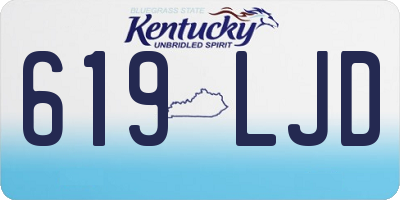 KY license plate 619LJD