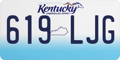 KY license plate 619LJG