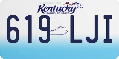 KY license plate 619LJI