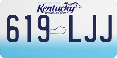 KY license plate 619LJJ