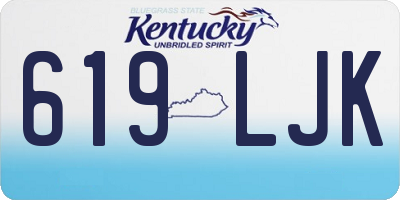 KY license plate 619LJK