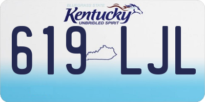 KY license plate 619LJL