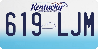 KY license plate 619LJM
