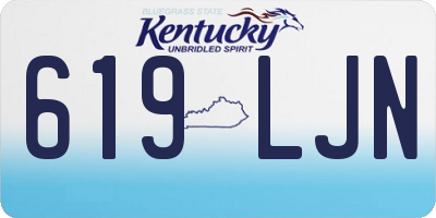 KY license plate 619LJN