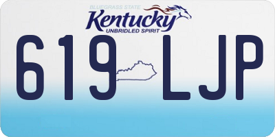 KY license plate 619LJP