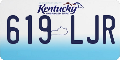 KY license plate 619LJR