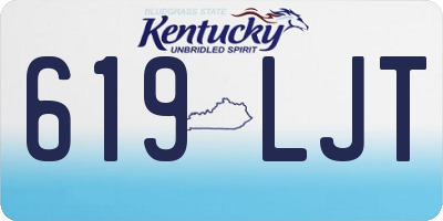 KY license plate 619LJT