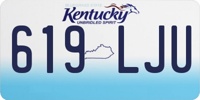 KY license plate 619LJU