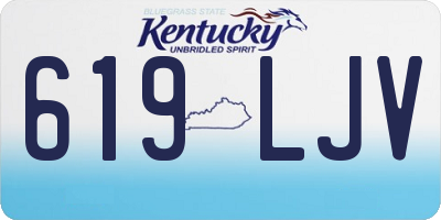 KY license plate 619LJV
