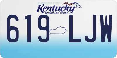 KY license plate 619LJW