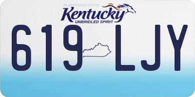 KY license plate 619LJY