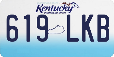 KY license plate 619LKB