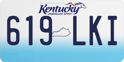 KY license plate 619LKI