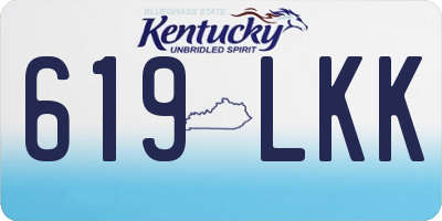KY license plate 619LKK