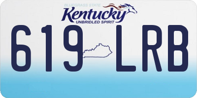 KY license plate 619LRB