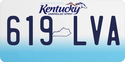 KY license plate 619LVA
