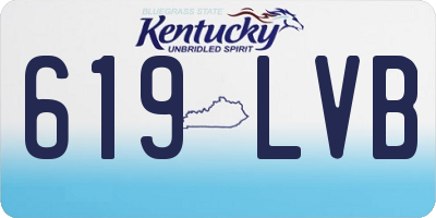 KY license plate 619LVB