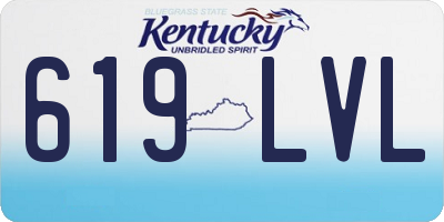 KY license plate 619LVL