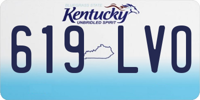 KY license plate 619LVO